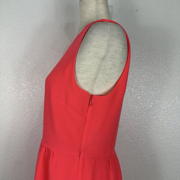 J Crew Dress Women Size 8 Spring Pink Coral Sheath Party Wedding Career Preppy - Picture 6 of 11